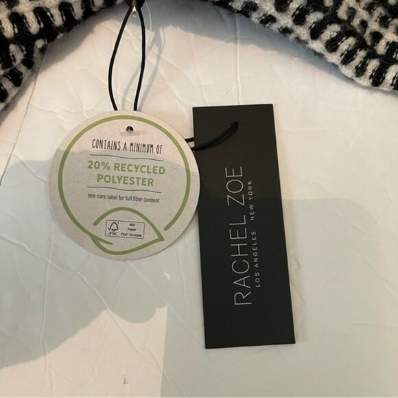 Rachel Zoe Black White Double Breasted Academia Sweater Jacket NWT Size XS - Picture 11 of 13